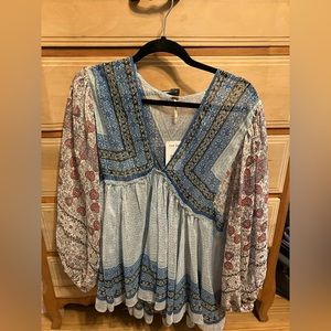 Free People Flowy Blouse, NWT